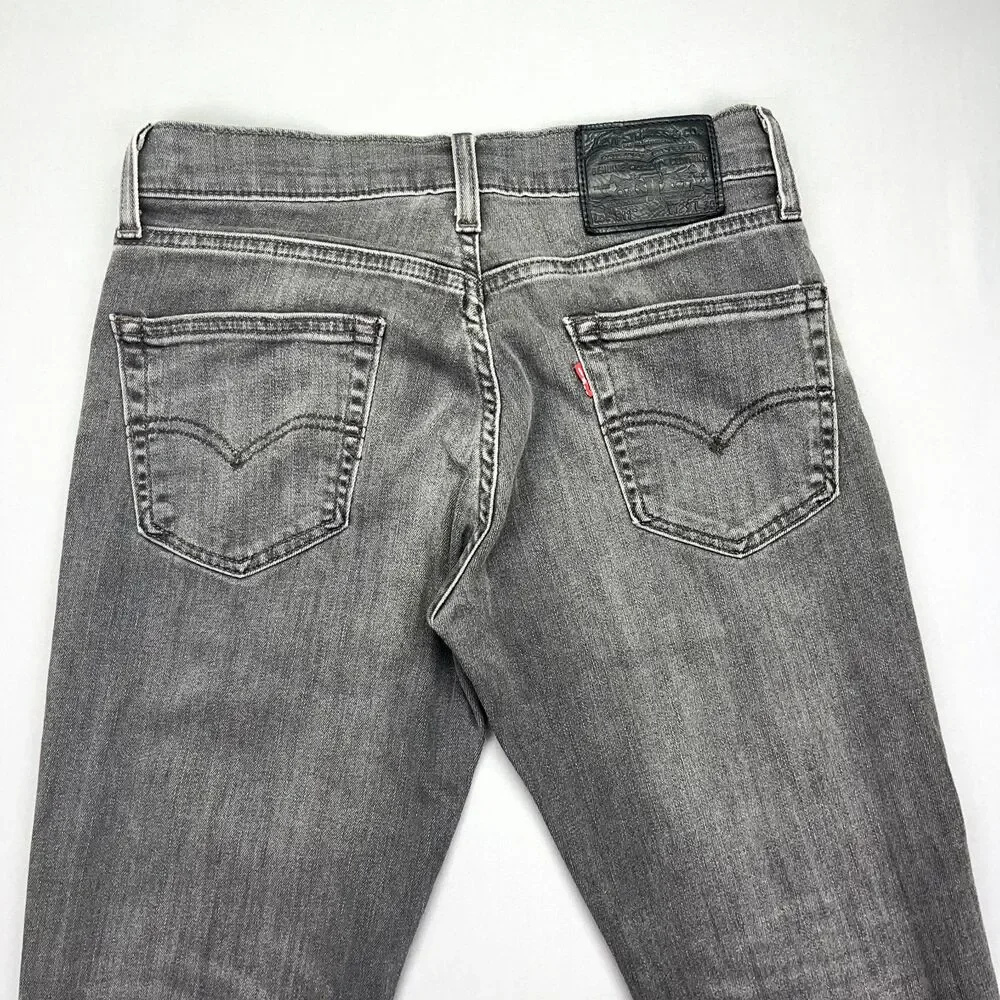 Levi's Premium‎ 511 Slim Fit Jeans Stretch Gray/Black Men's Tag Size 29x30 Fade